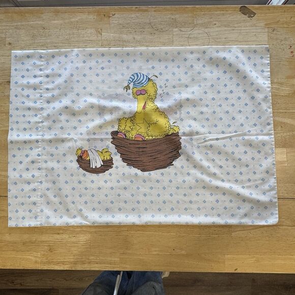 Sesame Street Big Bird Bert & Ernie 2-Sided Pillowcases Standard X2 Vintage 70’s - Picture 4 of 11